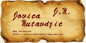Jovica Mutavdžić vizit kartica